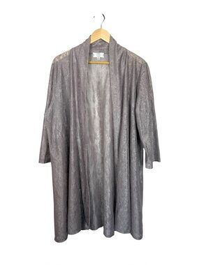 Shannon Ford NY Sheer Lace Open Front Duster Kimono Plus 2X